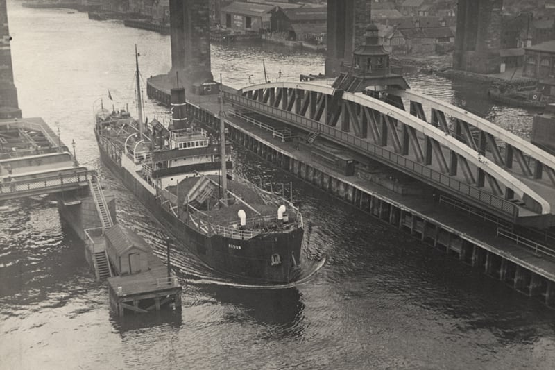 Audun steam ship on River Tyne around 1950.