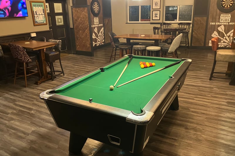 The pub has a new games room with a pool table, darts board, and TVs showing plenty of sport with Sky Sports, TNT Sports and horse racing.
