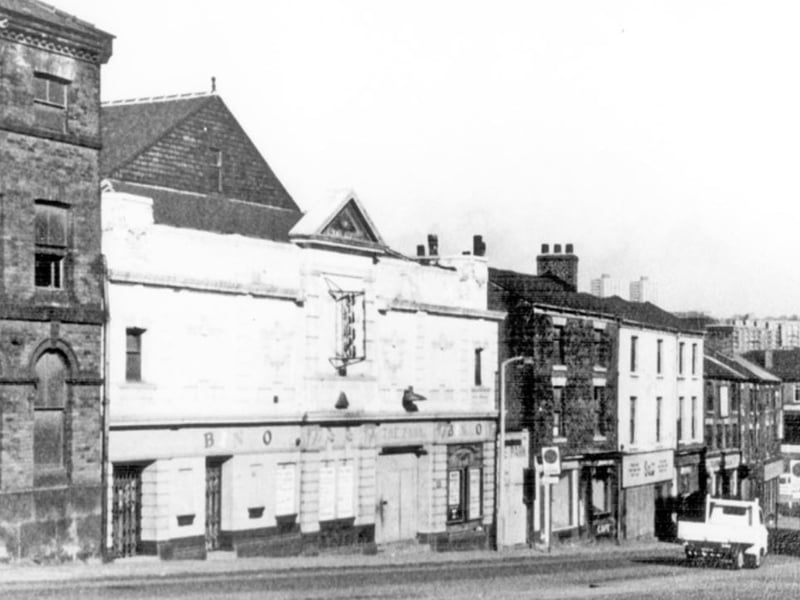 The former Sheffield Park Picture Palace, on South Street. It opened in August 1913 and closed in June 1962. Dennis O'Grady reopened the cinema on November 1963 but it closed for good on 31 December 1966. It subsequently reopened as a bingo hall before being demolished.