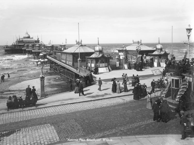 Victoria Pier, 1890-1910. A view of Victoria Pier, now South Pier looking west. The pier opened in 1863