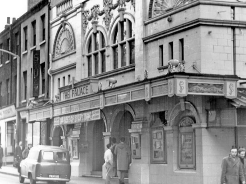 The Sheffield Picture Palace, on Union Street, later referred to as The Palace. It opened in August 1910 and closed in October 1964, before being demolished.