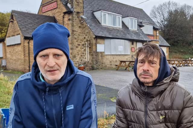 Locals Paul Taylor and Martin Gelsthorpe said they hoped the pub would re-open. Picture: David Kessen, National World