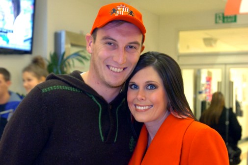 Robert and Cori Swann shared smiles and new year wishes in 2012.
