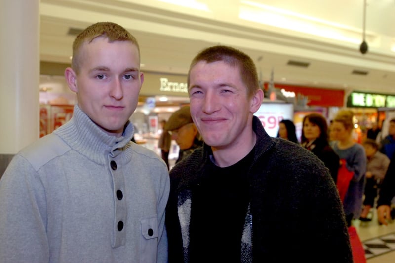 Callum Goldsmith (left) and Andrew McGuire had new year greetings to share in 2012.