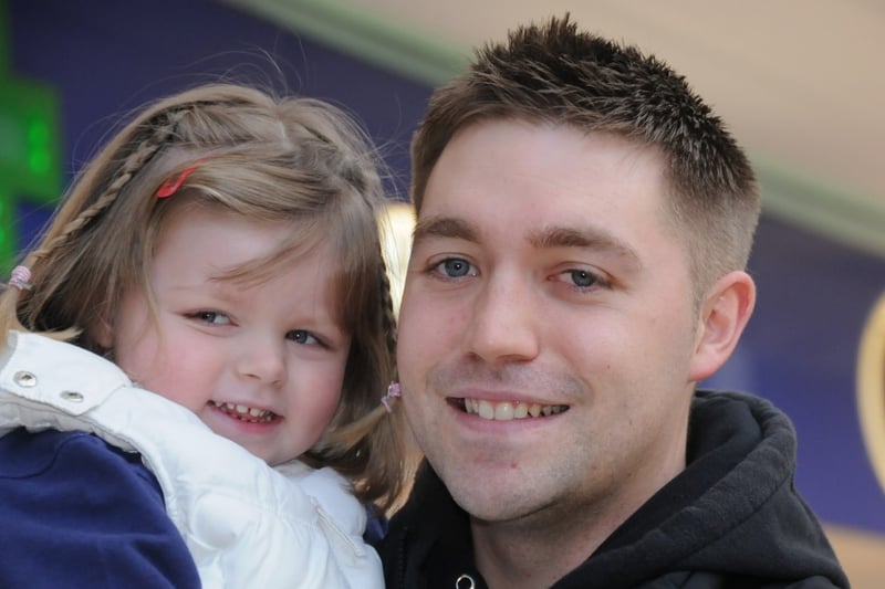 Jordan Hazel with his daughter Charlotte, 3, in a lovely photo from 2011.