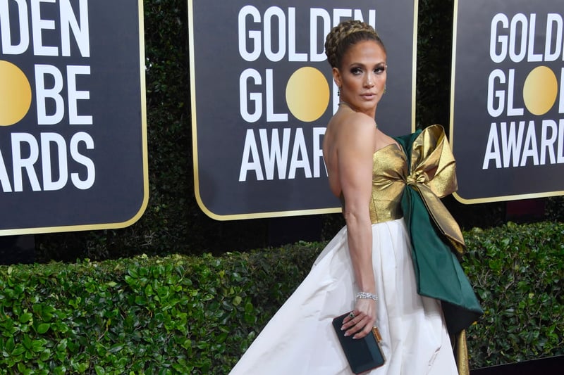 Jennifer Lopez looked like a present wrapped up for Christmas at the 2020 Golden Globes.