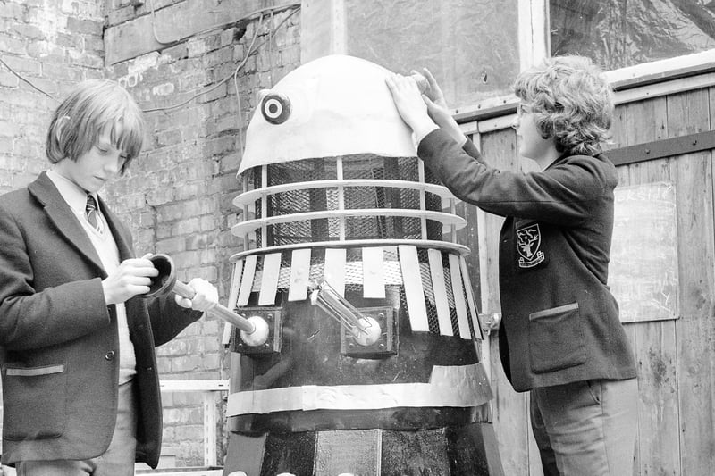 A great day for Dr Who lovers.
It's the day a Dalek came to St Aidan's School in June 1974.