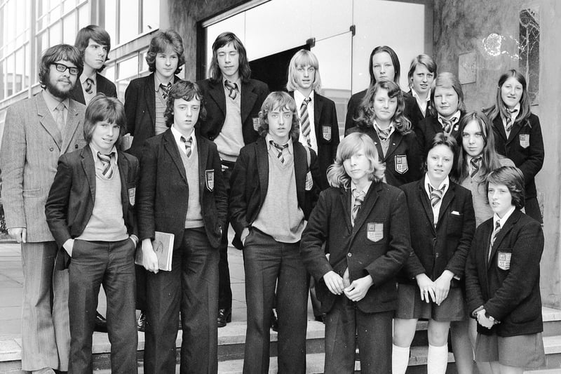 These Red House School pupils were paying a visit to local elderly people when this photo was taken in June 1974.