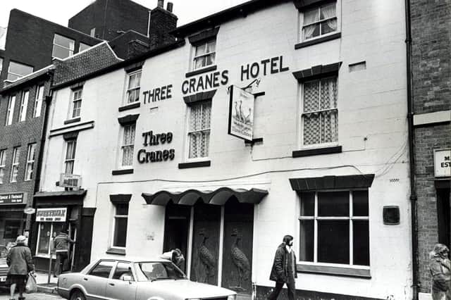 The Three Cranes Hotel, in Sheffield city centre, pictured in 1980