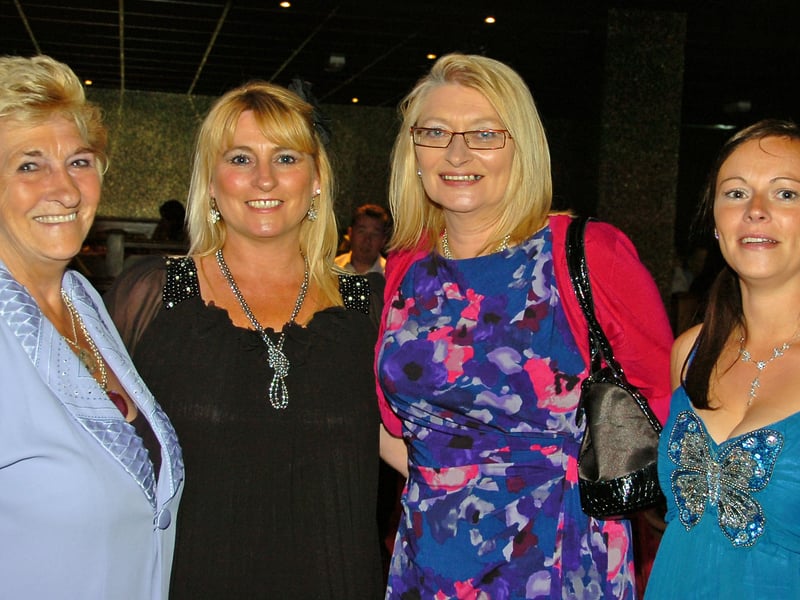 Guests at the Talent Showcase, organised by iDEA International Entertainment, at Sands Venue, Blackpool Promenade. From left, Sylvia Harrison, Jules Taylor, Helena Palin and Melanie Wilson.