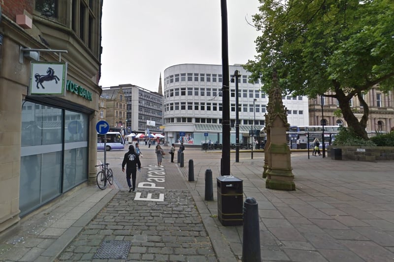 The joint second-highest number of reports of violence and sexual offences in Sheffield in November 2023 were made in connection with incidents that took place on or near East Parade, Sheffield city centre, with 13