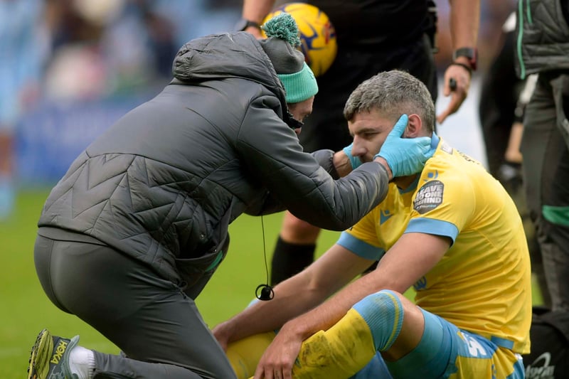 The former Cardiff City man will miss out as he continues to undergo concussion protocol.