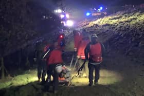 Edale Mountain Rescuers in Mam Tor near Castleton
