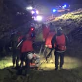 Edale Mountain Rescuers in Mam Tor near Castleton