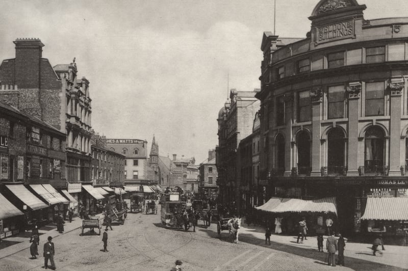 A photo of Blackett Street taken around 1900