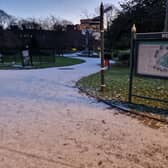 Picture shows a frozen Weston Park, Sheffield, showing its weather station on the left. Sheffield is forecast sleet for tomorrow, and forecasters have explained when snow could return to the UK. Picture: National World