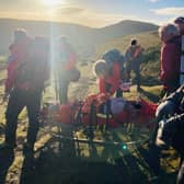Edale Mountain Rescue in action on Saturday, a day which saw them deal with two incidents within hours in the Peak District. Picture: Edale Mountain Rescue