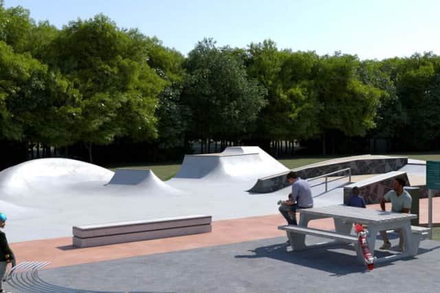 Artists impressions show how a new skate park proposed for Stocksbridge, Sheffield Could look. Picture: Canvas Spaces Ltd