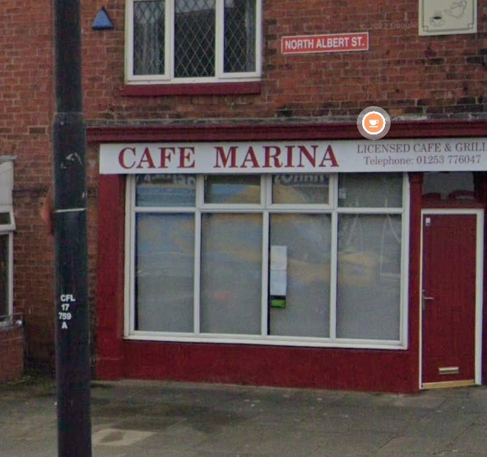 Rated 5: Cafe Marina at 65 North Albert Street, Fleetwood, Lancashire; rated on December 1