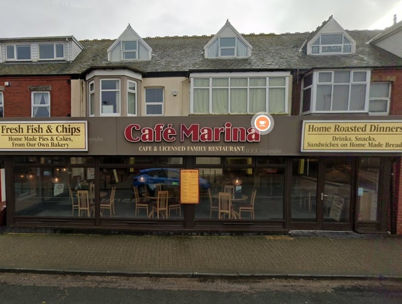 Rated 5: Cafe Marina at 10-12 Victoria Road West, Thornton Cleveleys, Lancashire; rated on December 7