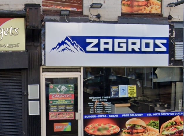 Rated 4: Zagros Kebab & Pizza House at 46 Friargate, Preston; rated on November 29