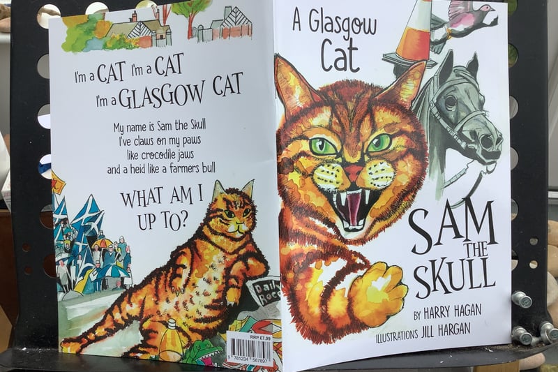 Sam the Skull is a fictional Glasgow cat from a childhood song many readers will remember fondly by Alastair McDonald. He's not the kind of cat that sits on the mat, or the kind that you give a hug, but according to the tune he can swallow a rat or even an occasional dog. Recently the song was turned into a children's book - bringing the story of Sam the Skull to a whole new generation.