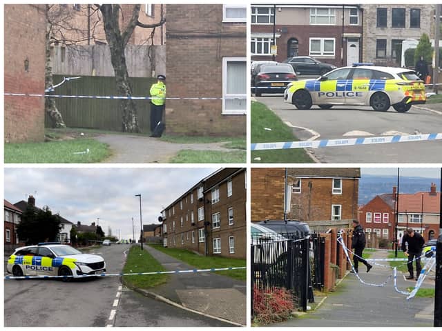 A large police cordon is in place around a block of flats at the junction of Errington Road and Errington Avenue in Arbourthorne this morning (January 8), with residents saying they heard "gunshots" on Sunday night.