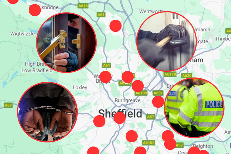 The worst-hit Sheffield streets for burglary have been revealed 