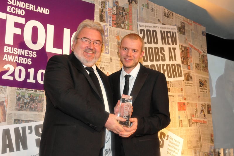 The Bunker was a winner at the Sunderland Echo business awards 14 years ago.
Here is Kenny Sanger collecting the trophy from the Dean of Arts for the University of Sunderland, Graeme Thompson.