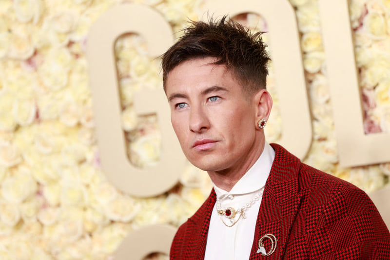 Saltburn's Barry Keoghan opted for a 'blood red' Louis Vuitton suit
