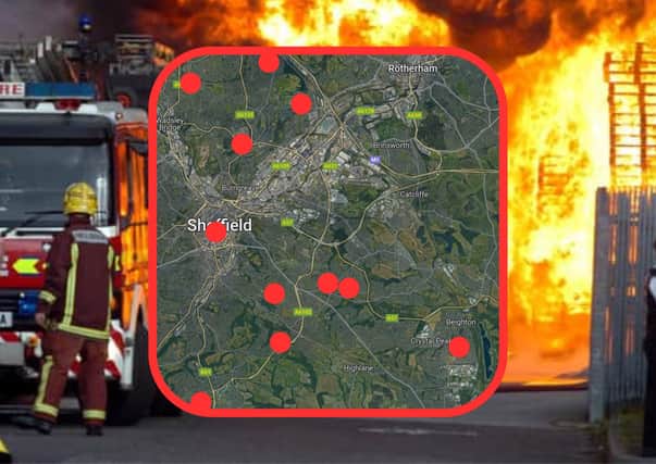 Pictured in this list are the worst 10 streets in Sheffield for reported criminal damage and arson