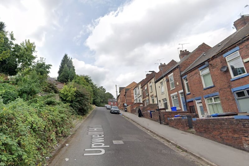 The joint third-highest number of reports of drug offences in Sheffield in November 2023 were made in connection with incidents that took place on or near Upwell Hill, Brighside, with 3