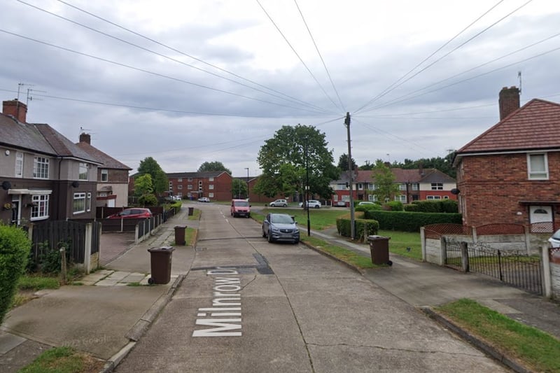 The joint second-highest number of reports of antisocial behaviour in Sheffield in November 2023 were made in connection with incidents that took place on or near Milnrow Drive, Parson Cross, with 4