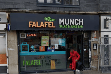 Falafel Vegan Munch serves delicious plant-based snacks such as falafel wraps & fruit smoothies. It currently has a 4.8 rating from 115 reviews
