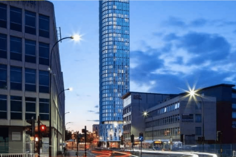 Kings Tower. Plans have been approved for a 40-storey tower block in Sheffield which could become the city’s tallest building. 
The old Primark at the corner of High Street and Angel Street in Sheffield city centre, will be demolished to make space for Kings Tower. 