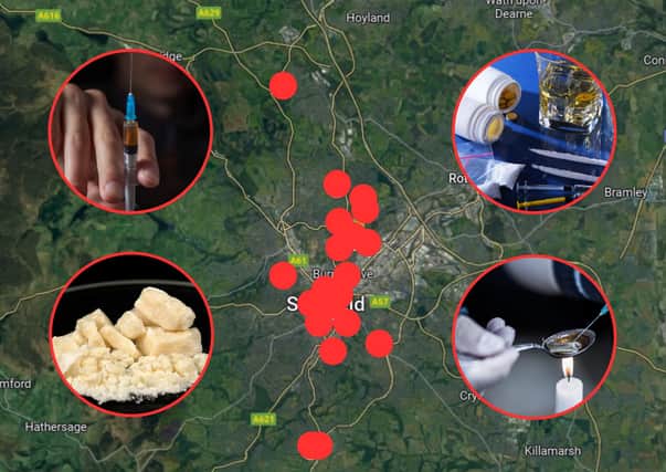 The worst Sheffield streets for reported drug offences have been revealed 