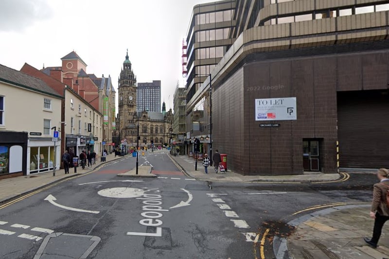 The joint third-highest number of reports of drug offences in Sheffield in November 2023 were made in connection with incidents that took place on or near Leopold Street, Sheffield city centre, with 3