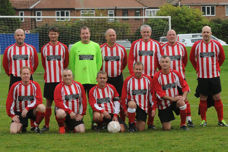 The Chaplins team in a team photo from the Hylton Road playing fields in 2014.