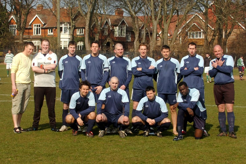 Chaplins FC lining up for a photo before a match in March 2009.