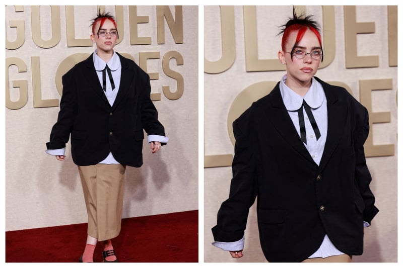Billie Eilish is all about looking edgy but this outfit just screamed school girl vibes, and not in a good way.