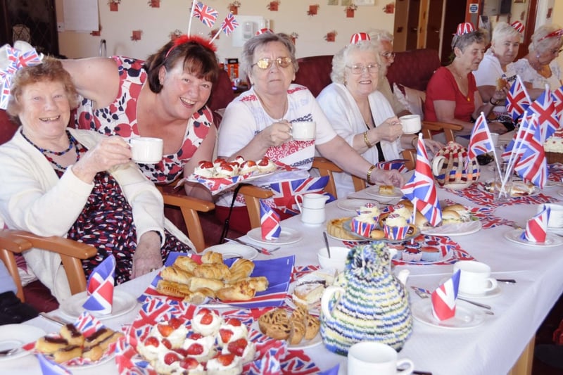 Residents of Greenside Court were enjoying a Jubilee tea party in 2012.