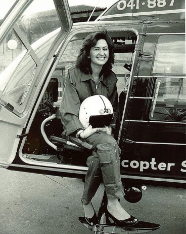A young Jackie Bird Radio Clyde ‘Eye in the Sky’ helicopter.