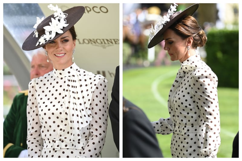 How stunning is Kate Middleton's polka dot Alessandra Rich dress she wore to Ascot?