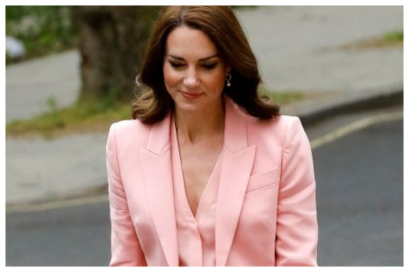 Kate Middleton wore a Barbie inspired pink Alexander McQueen trouser suit in 2022