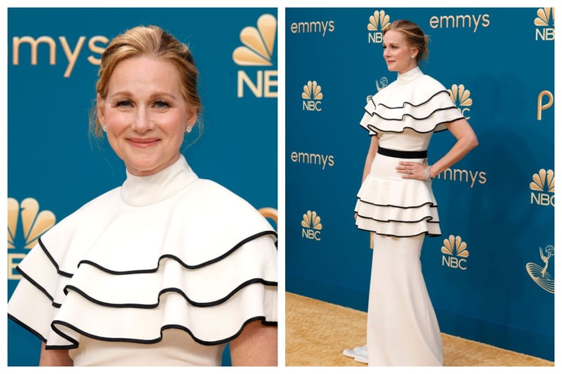 Laura Linney's dress reminded me of a frilly lampshade!