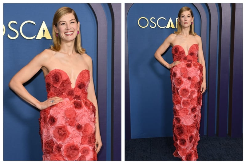 Although I love Erdem and roses, it was not a match made in heaven as far as I was concerned when it came to Rosamund Pike’s dress. Despite the roses, I thought the gown didn’t fit properly and was unflattering. 
