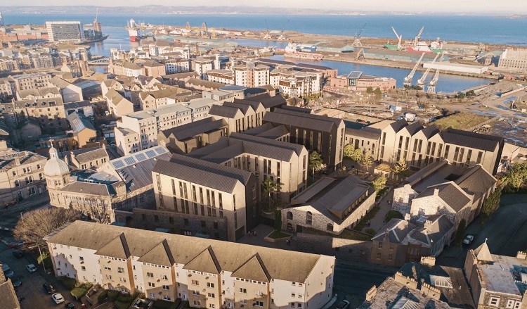 This £118 million redevelopment of the B-listed former Edinburgh & Leith Gasworks in Leith will create a 604 bed student residence, 18 homes, and ground floor commercial units. It's due to be completed by the end of 2027.