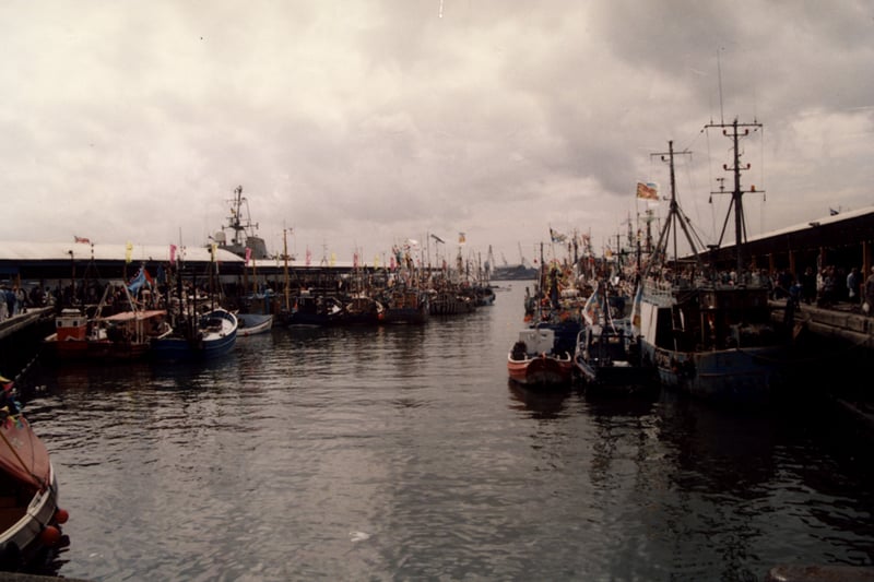  Photograph showing the fishing fleet at North Shields Fish Quay taken in the 1990s presumably during the Fish Quay Festival.