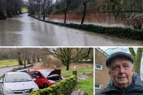 Witold Wojcik was returning from New Year celebrations when he hit a huge pool on the A6020 between Ashford in the Water and Hassop Station Cafe in Derbyshire.
