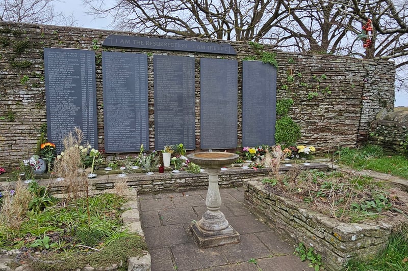 Located in the second burial ground which was consecrated in 1947, there is a modern memorial garden with slates commemorating those who dies and do not have graves in the churchyard.